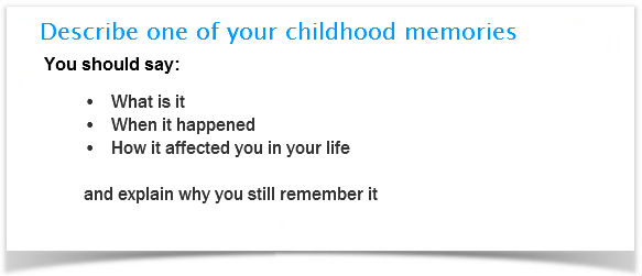 Childhood memories english essay
