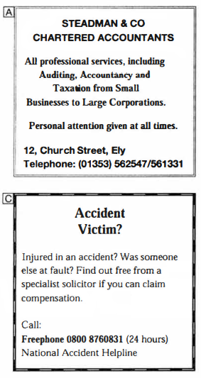 Advertisement - Steadman & Co and Accident Victim?
