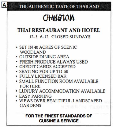 Thai Restaurant and Hotel - Advertisement 1