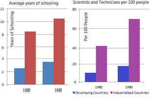 Bar Graph - Participation in education and science